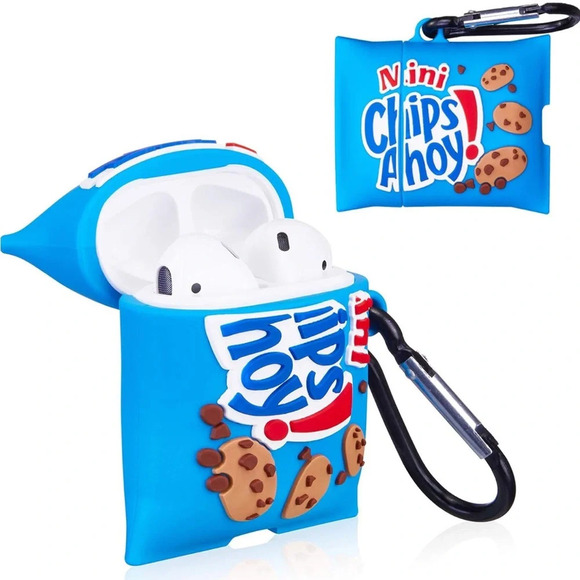 🆕 Soft Protective Chips Ahoy Design Air Pods Cover - Picture 1 of 4
